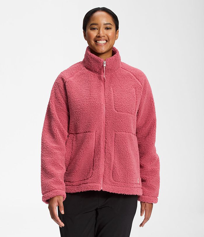 The North Face Softshell Jacket Ridge Fleece Full Zip Pink - Womens - Thailand RPZNQ-2637